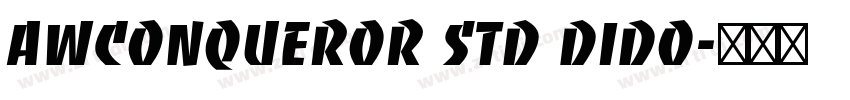 awconqueror std dido字体转换